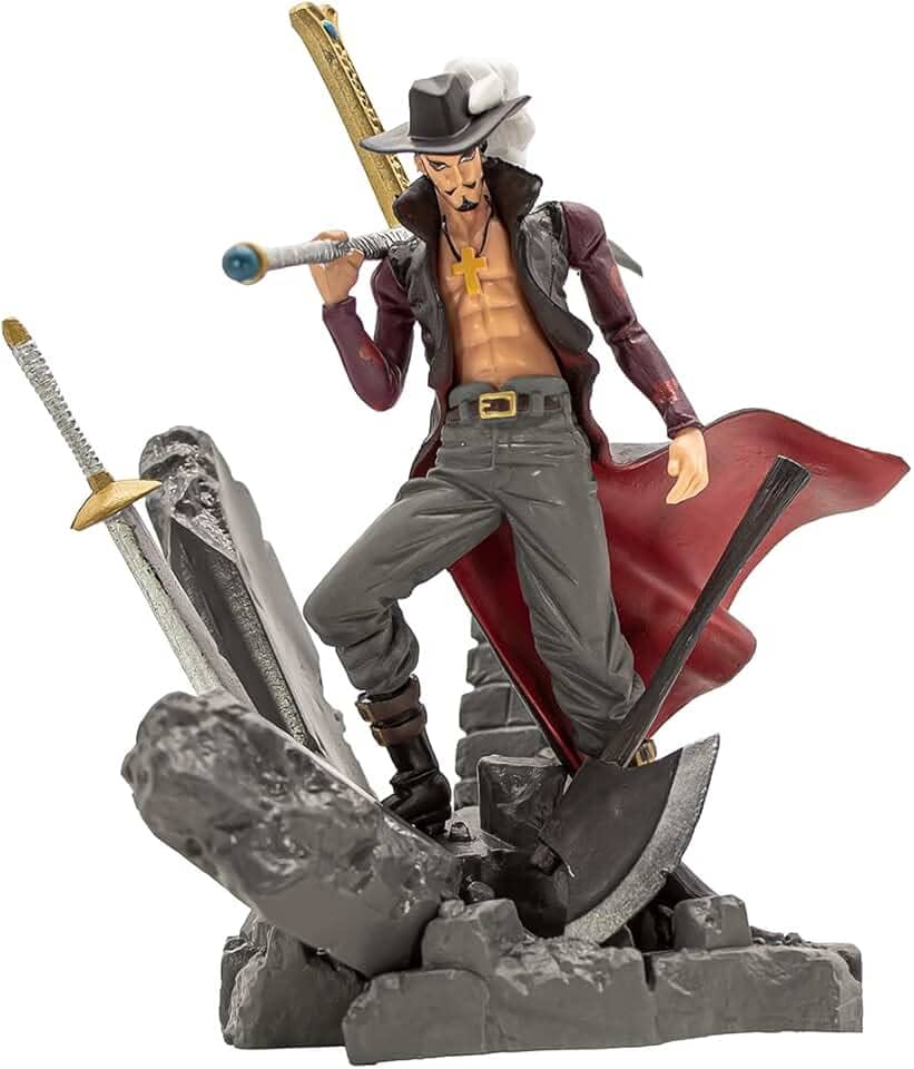 Captain Mihawk Mini Statue Action Figure One Anime Piece Collectible Desk Prop