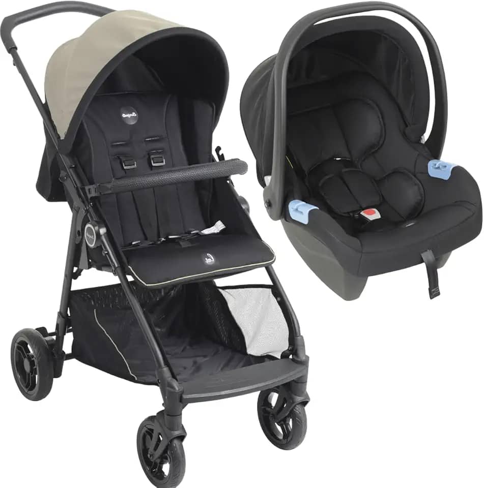 Carrinho de Bebe Passeio com Bebe Conforto Burigotto Lui Sand
