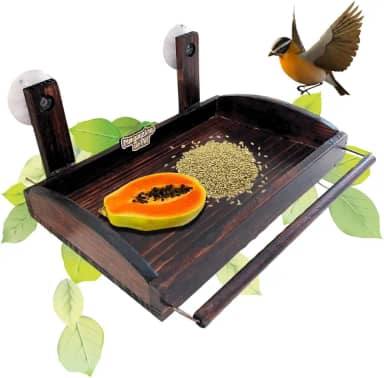 Alimentador Bandeja Para Pássaros Livres Para Colocar Na Janela ou Parede Alimentador de Passarinho