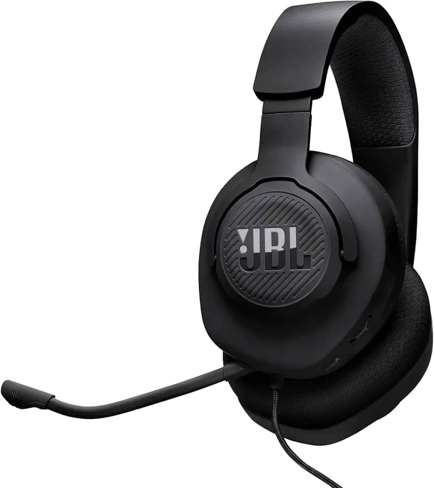 JBL, Fone de Ouvido Com Fio, Quantum 100M2, Headset Gamer, Over Ear, Microfone Removível - Preto