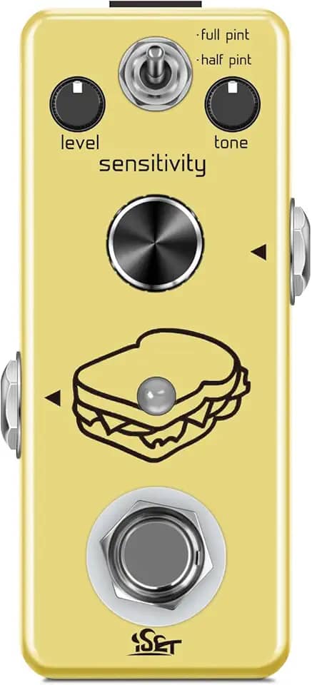 ISET Pedal De Compressor Guitarra Sanduíche Para Baixo Elétrico True Bypass