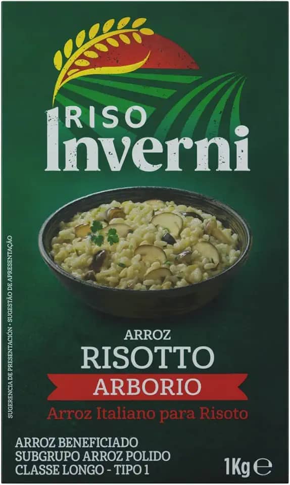 Riso Inverni Arroz Arbório Tipo 1 Para Risoto Caixa 1Kg