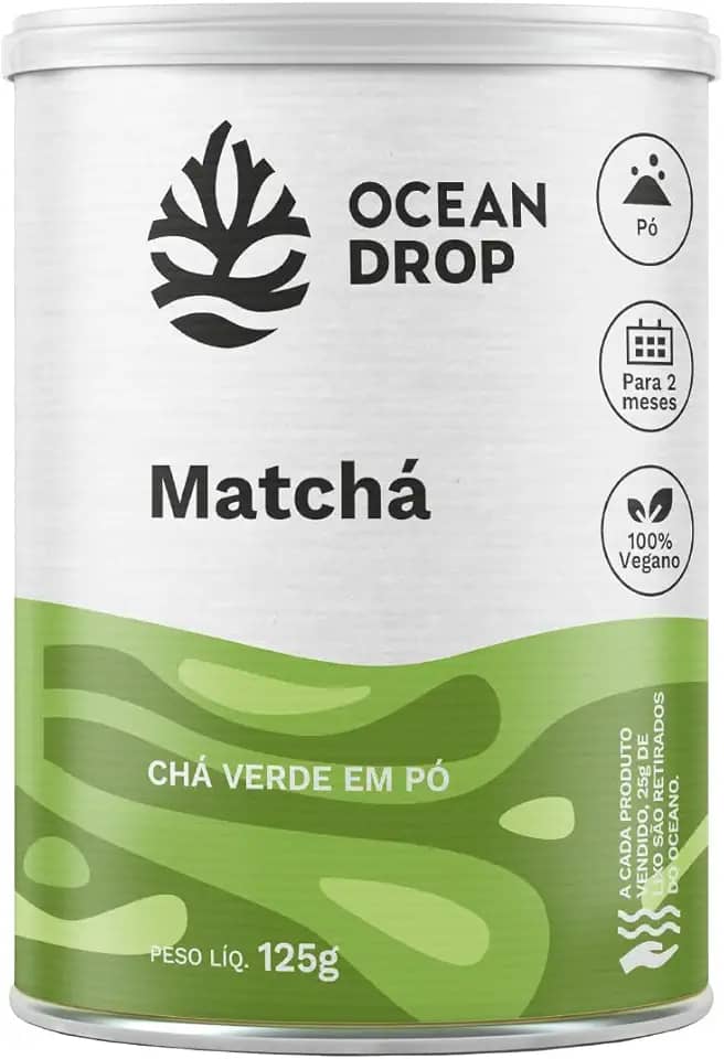 Matchá em Pó Chá Verde Ocean Drop 125g