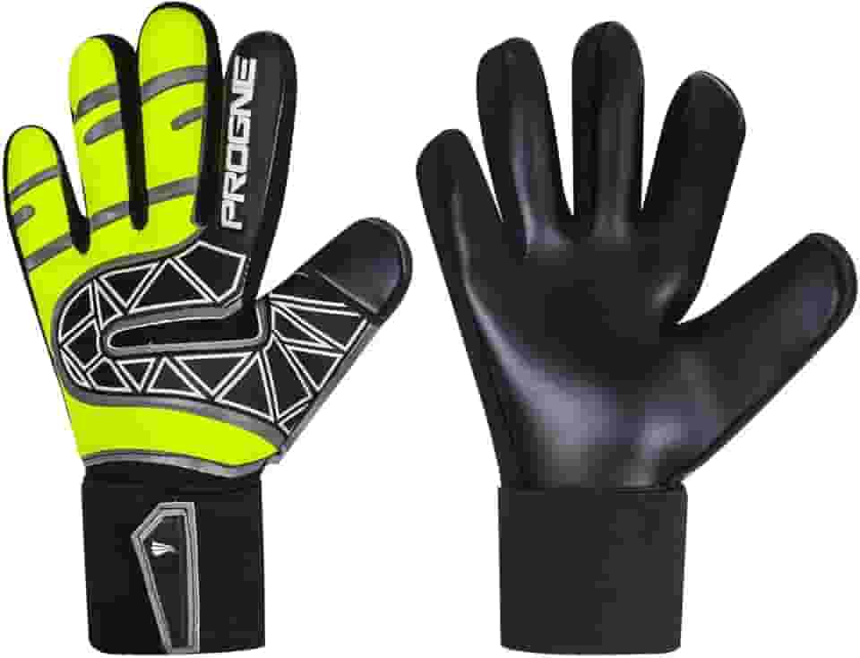 PROGNE SPORTS LUVAS GOLEIRO TRAINING ROBUST - FUTEBOL CAMPO ADULTO, PRETO/AMARELO, Pequeno