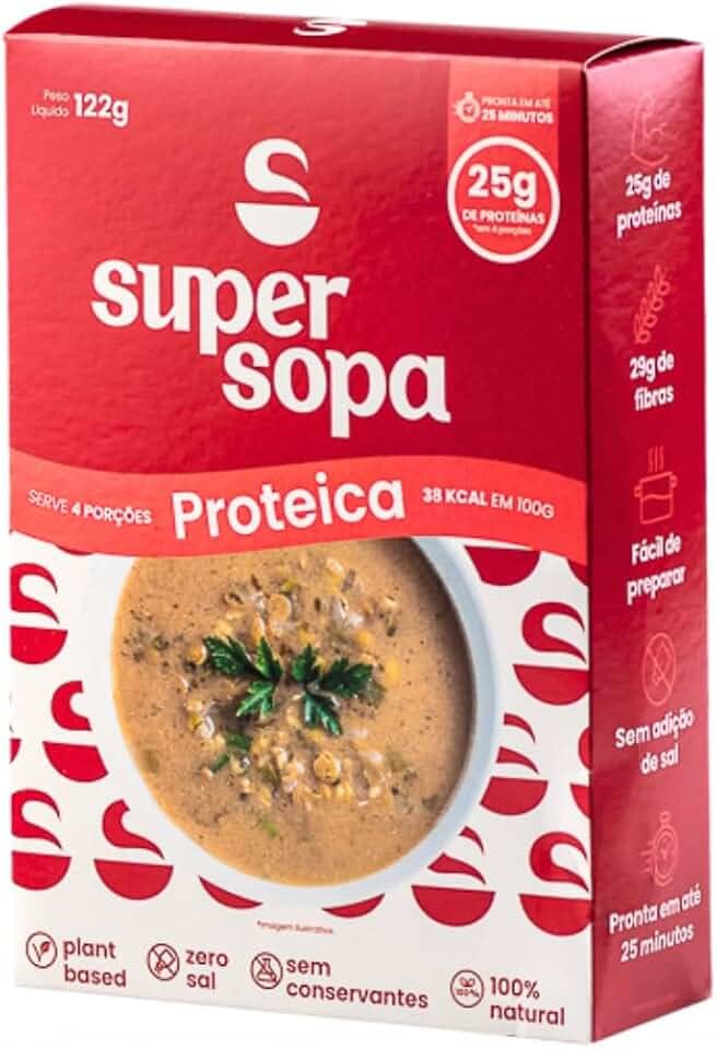 Super Sopa Proteica Cremosa 100% natural - 122g
