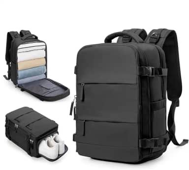 Mochila de viagem feminina aprovada por companhias aéreas, bolsa de mão para itens pessoais