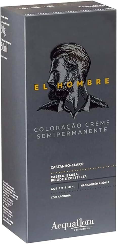 Acquaflora Castanho Claro Kit Coloração Creme Semipermanente El Hombre