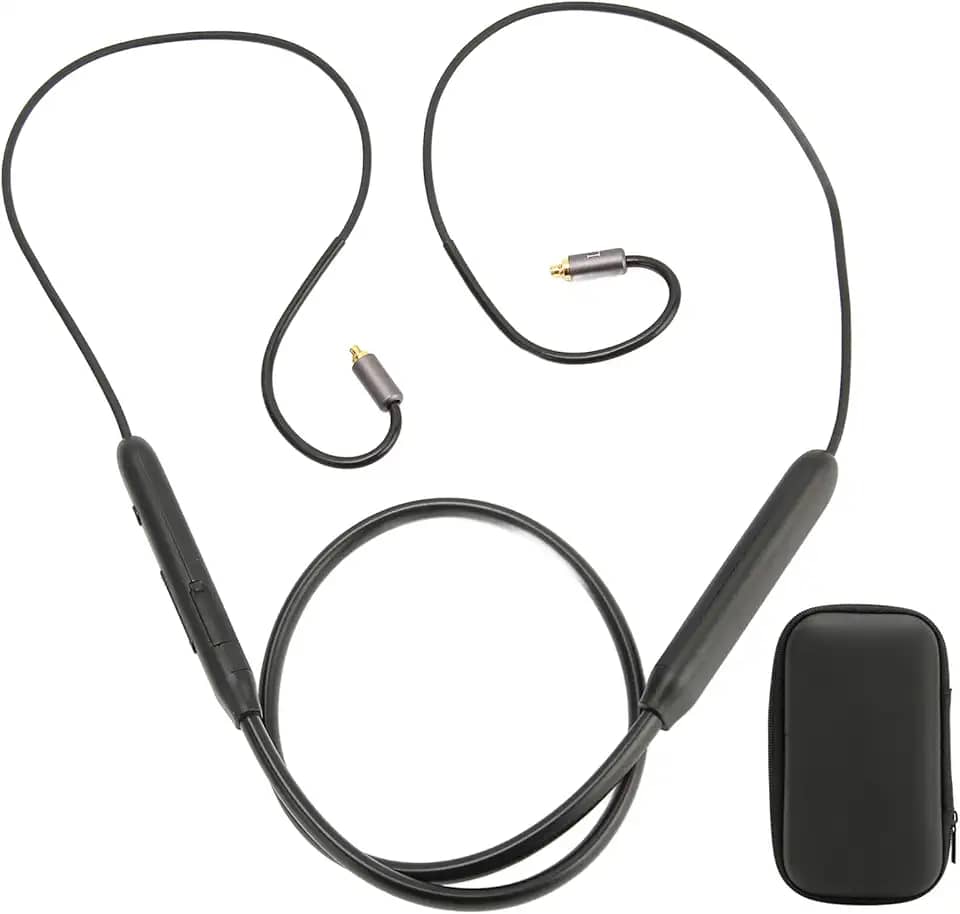 Cabo Adaptador Bluetooth Mmcx, Cabo de Fone de Ouvido Bluetooth 5.0 Cabo Adaptador Mmcx Cabo de Fone de Ouvido Mmcx Cabo Conector Mmcx Com Controlador de Microfone para Fones de