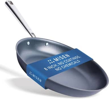 Misen Frigideira Carbon Nonstick – Frigideira de aço carbono, superfície naturalmente antiaderente sem revestimento, ultradurável e segura para forno, compatível com indução e gás - 20 cm