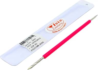 Palito em Inox para Manicure na cor Rosa Isis Cutelaria Podologia Unhas Duplo