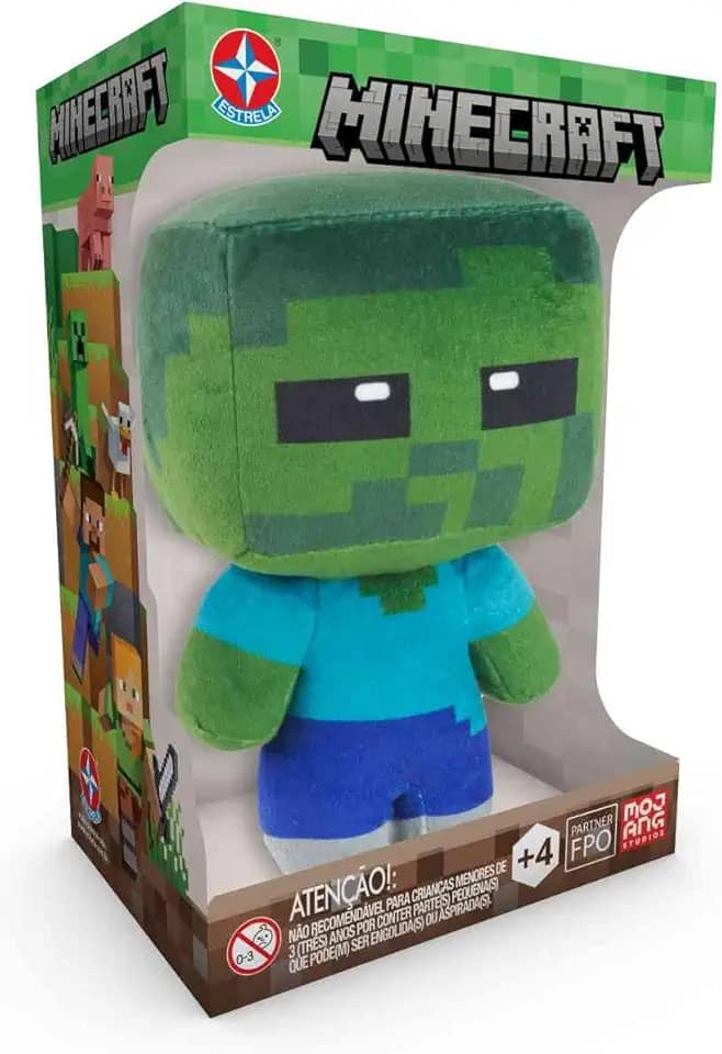 Brinquedos Estrela - Pelúcia Zombie Minecraft