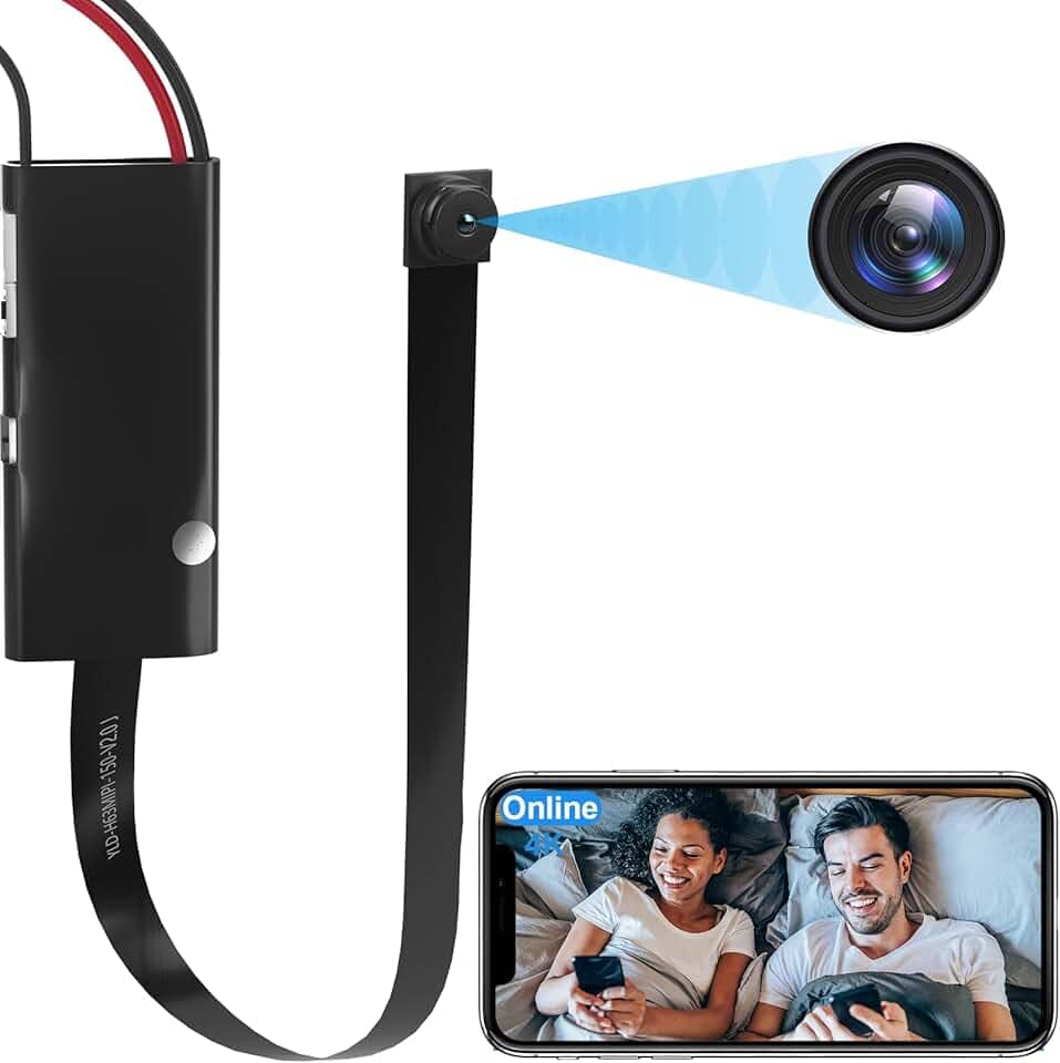 Câmera escondida sem fio DIY portátil 1080p HD WiFi, mini câmera espiã em tempo real, câmera de segurança para segurança interna