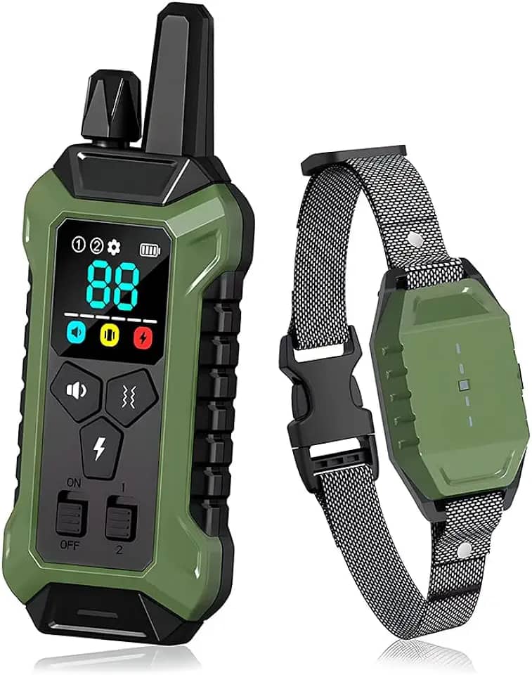 Coleira Adestramento Cães PC30 Sem Fio, IP67 À Prova D'Água, Recarregável. Controle Remoto para Treino Eficaz de Pets