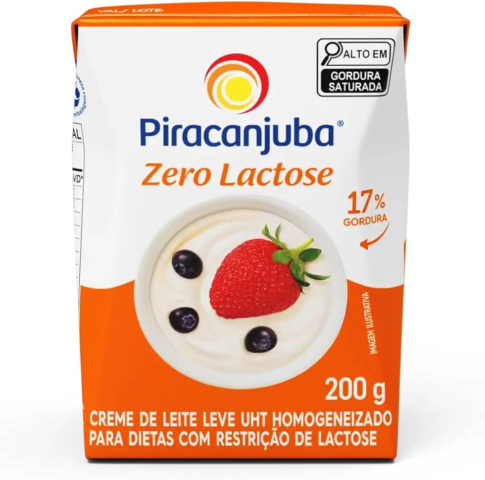 Piracanjuba Creme De Leite Zero Lactose 200G