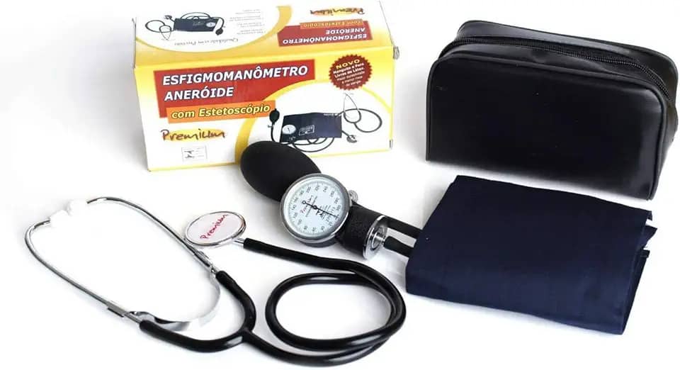 Kit Estetoscópio + Aparelho De Pressão Arterial Premium