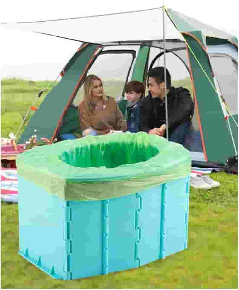 Vaso Sanitário Portátil Retrátil para Viagens Banheiro Portátil Ajustável Potty Banheiro Dobrável Colorido Papoula Portátil para Crianças Quarto de Idosos Carro de Pesca Interno