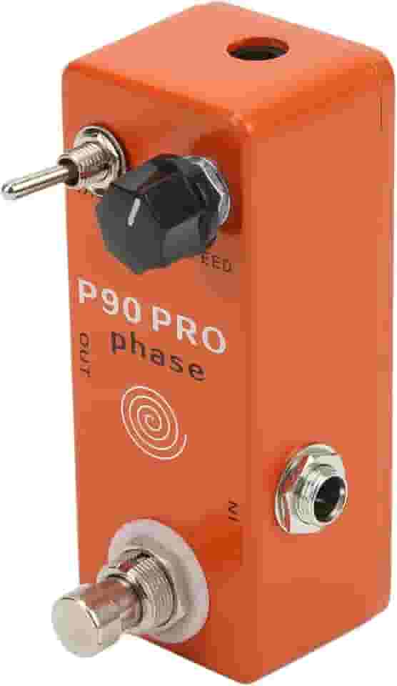 RiToEasysports Pedal Phaser para Guitarra Elétrica Com True Bypass, Botão de Ajuste de Velocidade de Metal, Efeito de Fase para Som Profundo e Rico, Laranja