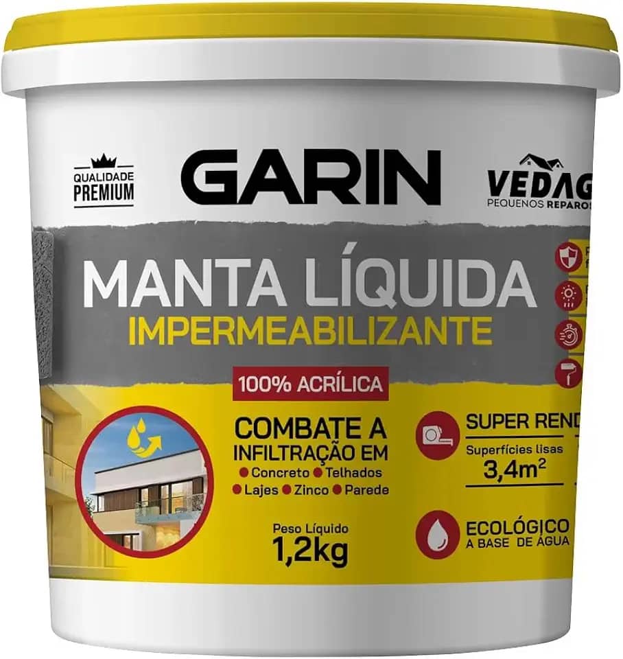 Manta Líquida Impermeabilizante 1,2kg (Cinza)