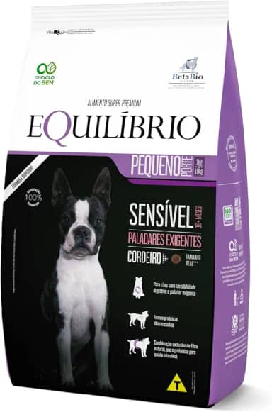 RAÇÃO CÃES EQUILIBRIO CÃES RAÇAS PEQUENAS ADULTO SENSÍVEL CORDEIRO 7,5KG