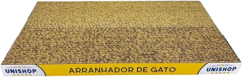 Arranhador de Gato em Papelão Ondulado Anti Estresse Aparência de Madeira