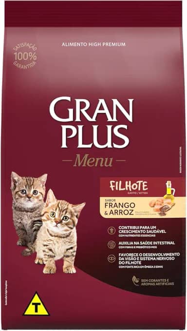 Granplus Ração Para Gatos Filhotes Gran Plus Frango E Arroz 1Kg