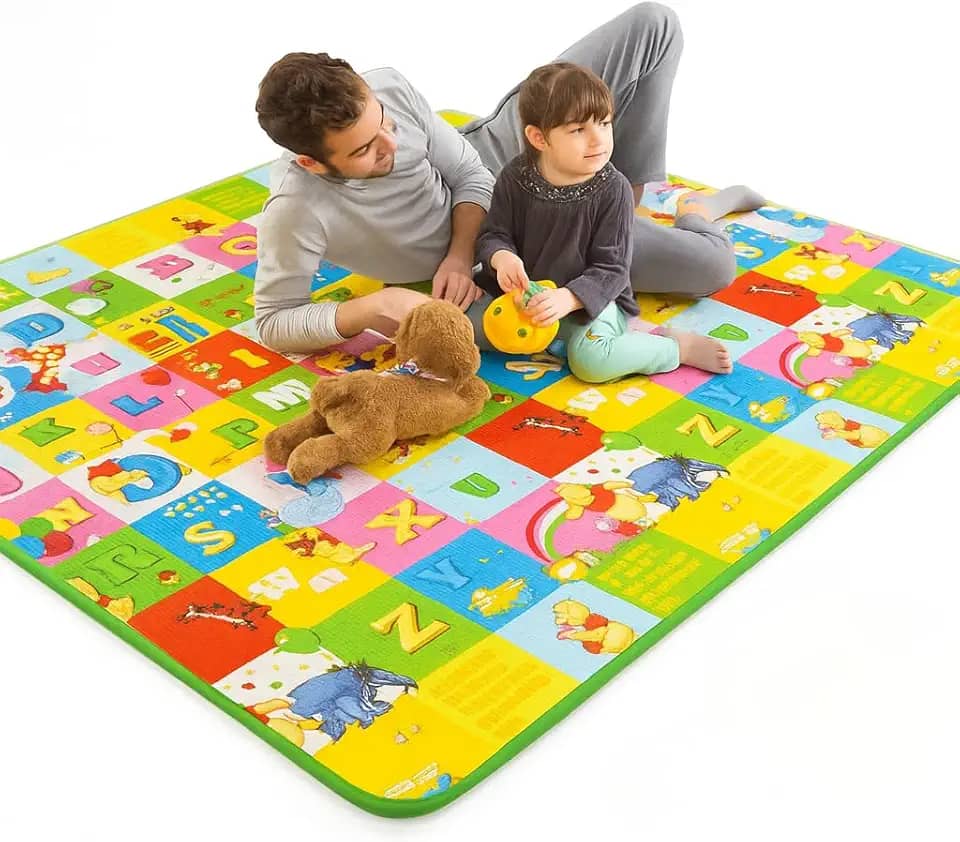 Tapete De Atividades Infantil Com Proteção Térmica Para Bebê 1,80 X 1,20m