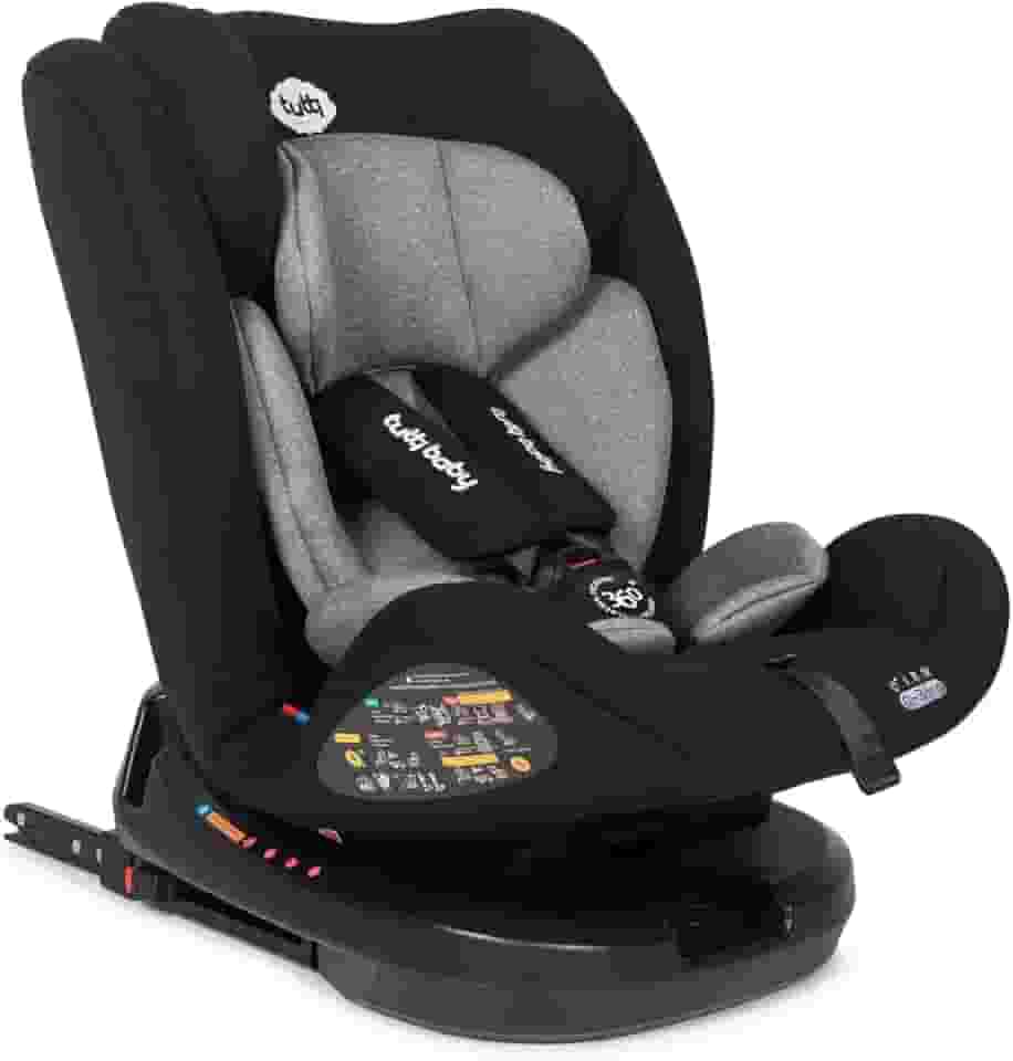Cadeira De Bebe para Auto Com Isofix Com Rotacao e Reclina Essence 0 A 36kg - Preta Tutti Baby
