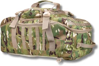 Mala Mochila Cargueira Outdoor, 70L com Alta Capacidade, Camuflada, Durabilidade e Sistema MOLLE para Aventuras Prolongadas, Alças Confortáveis e Compartimentos Personalizáveis para Explorações,