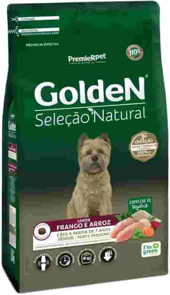 PremieR Pet Golden Seleção Natural Ração Seca para Cães Senior Porte Pequeno Sabor Frango e Arroz 3kg