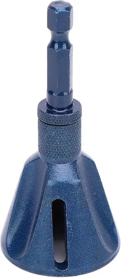Broca de chanfradura de rebarbação, ferramenta de reparo de corte de aço de tungstênio, haste hexagonal de 1/4 polegada, azul, para aplicações de aço inoxidável, ferro, plástico de cobre, alumínio