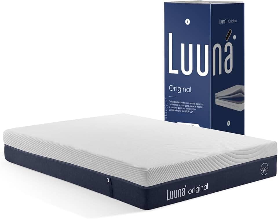 Colchão Queen, Luuna, Original Macio, Molas Ensacadas e Viscoelástica, Garantia 10 anos - 158x198cm
