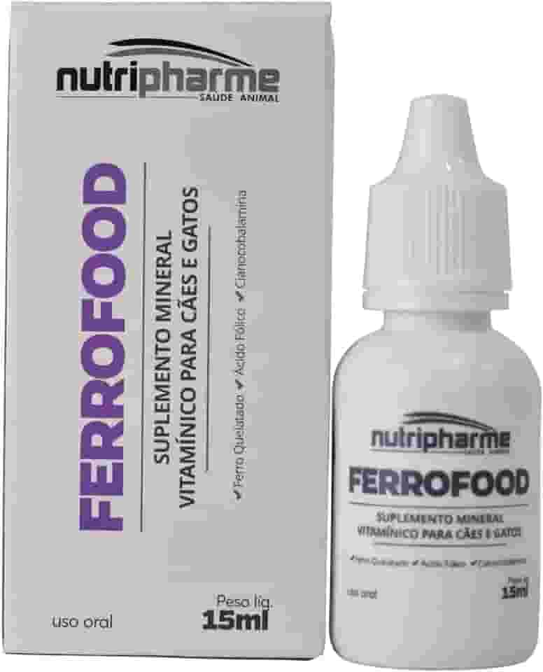 Nutripharme Suplemento Vitamínico Mineral Ferrofood Para Cães E Gatos 15Ml