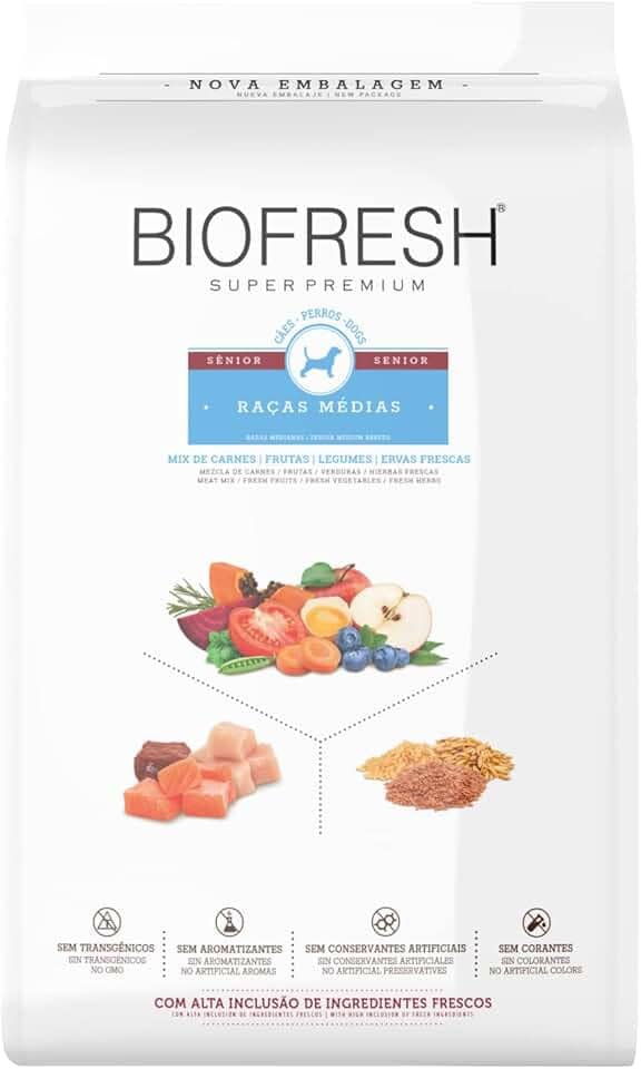 HERCOSUL Ração Biofresh Super Premium Senior Médio 10 1Kg
