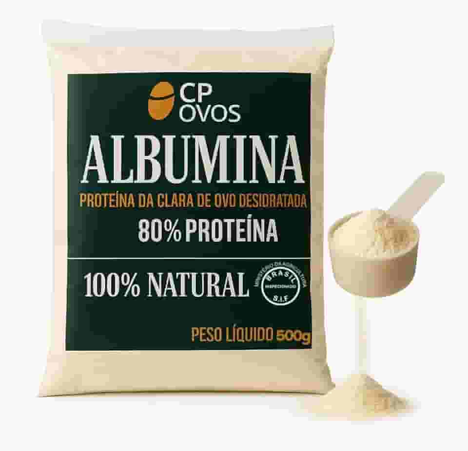 Albumina CP Ovos - 80% Proteína - Suplemento Natural 500 gramas