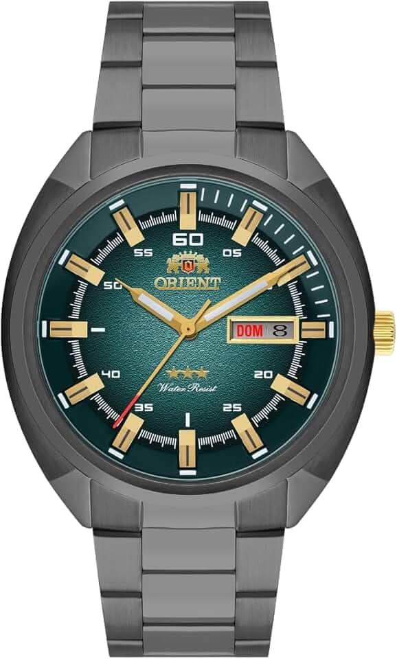 RELOGIO ORIENT AUTOMATICO VERDE METAL GRAFITE NH3YY006 E1GX