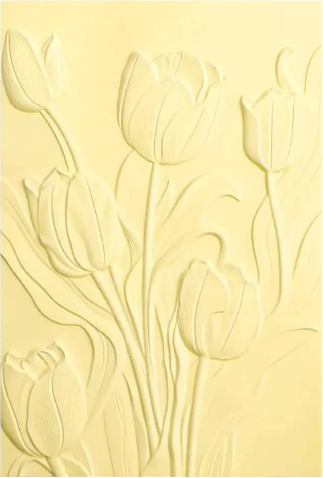 BAOFALI Pastas em relevo de plástico com tema de flores 3D tulipa para álbum de fotos faça você mesmo álbum de fotos cartão papel artesanato decoração para fazer cartões, modelo de relevo, cartão de