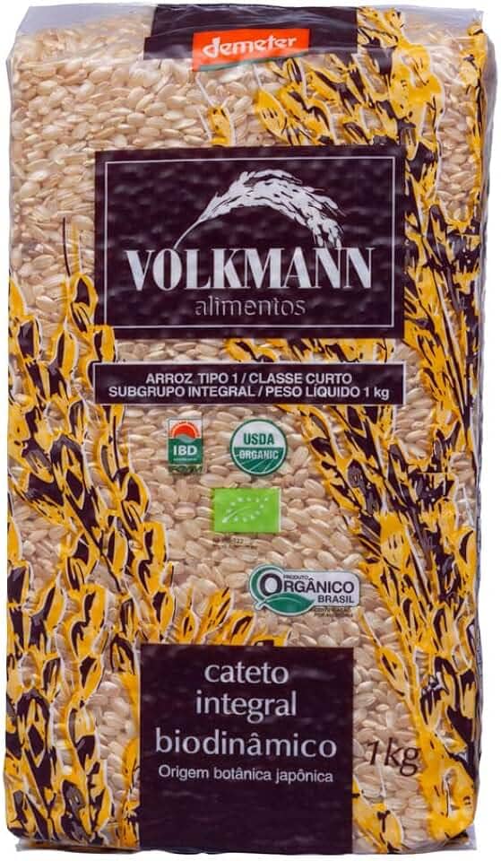 Arroz Cateto Integral Orgânico Biodinâmico Volkmann 1kg