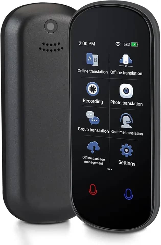 Tradutor Instantaneo, Tradutor de Idiomas em Tempo Real, Dispositivo Tradutor de Idiomas, Tradução de Voz em Tempo Real Bidirecional, Suporte para 138 Idiomas, 17 Traduções Offline