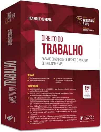 Tribunais e MPU - Direito do Trabalho - Para Analista (2024)