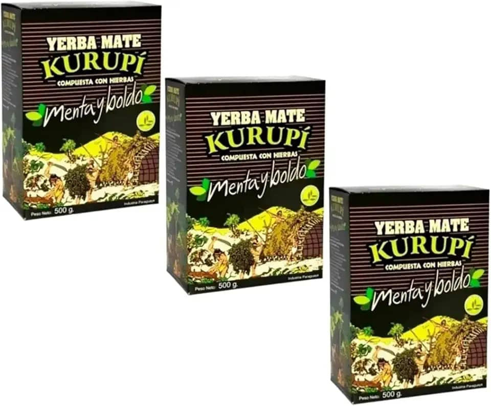 Kit 3 Ervas Mate Tereré Menta Y Boldo 500 Gramas - Kurupí
