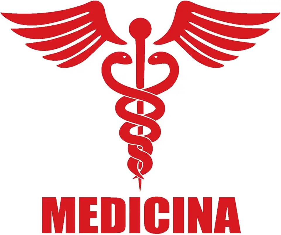 Adesivo Profissão Medicina para Estudantes e Médicos Ideal para notebook carro portas vidros Paredes vários tamanhos (VERMELHO, 15X12,5cm)