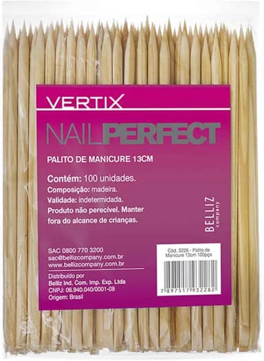 Vertix Palito De Manicure 13Cm 100 Pcs
