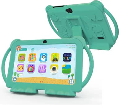 Tablet infantil, tablet de 7 polegadas para crianças de 4 GB + 32 GB, suporta expansão de 1 TB, Android pré-instalado, controle dos pais, educação infantil, tablets com câmera dupla, Bluetooth, WiFi6