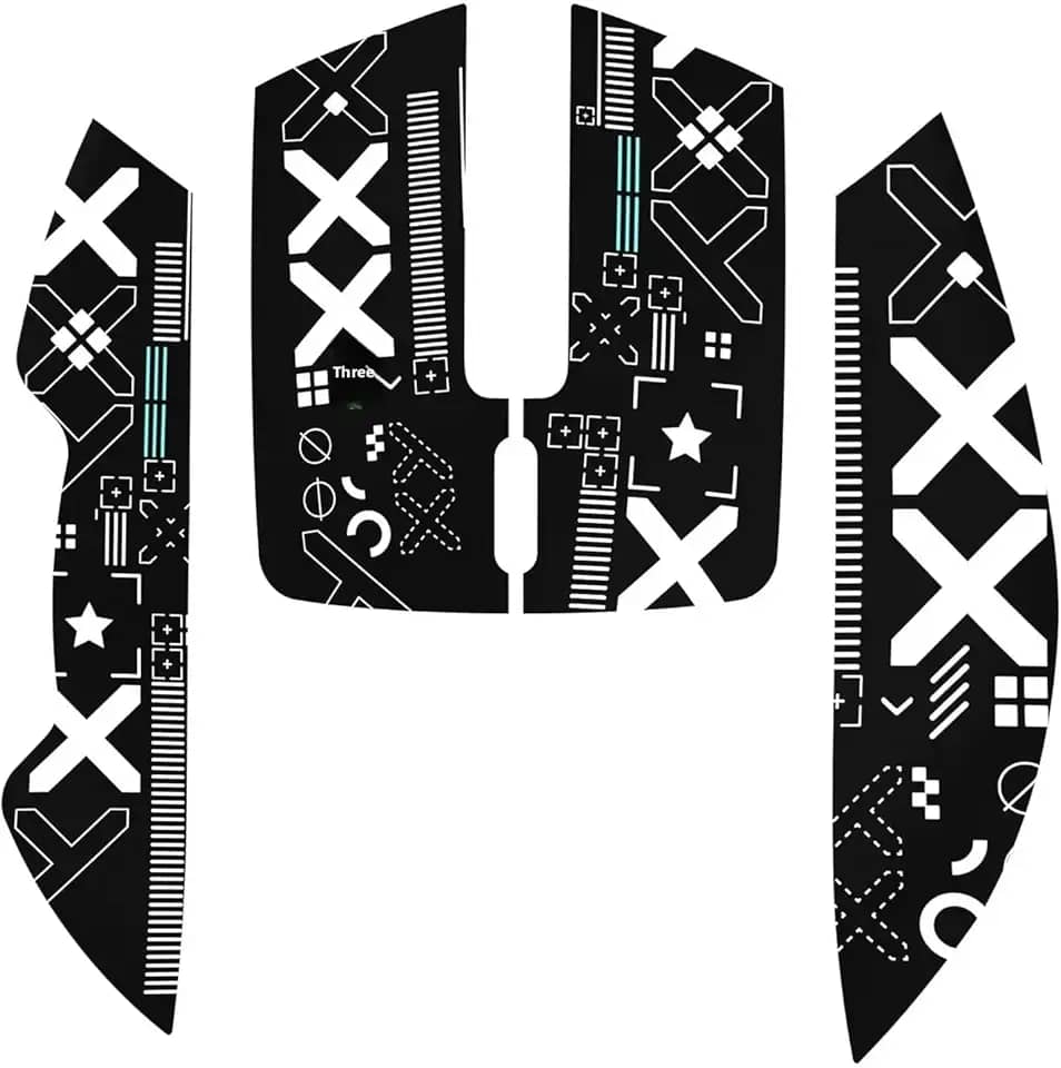 Adesivos para Attack Shark X11 Grip Tape Antiderrapantes para Mouse Gamer, Preto, Material Resistente ao Desgaste, Absorvente de Suor, Proteção Anti-riscos