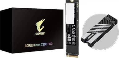 GIGABYTE Disco rígido interno de estado sólido AORUS Gen4 7300 SSD 1TB PCIe 4.0 NVMe M.2 com velocidade de leitura de até 7300 MB/s, velocidade de gravação de até 6000 MB/s, AG4731TB