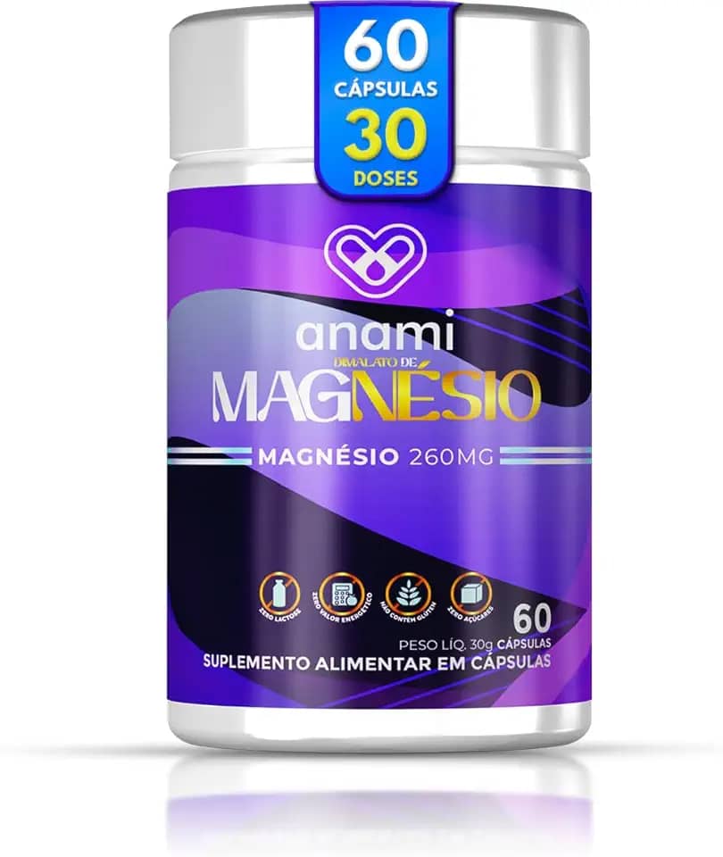 Magnésio Dimalato Malato 260mg | 60 Cápsulas