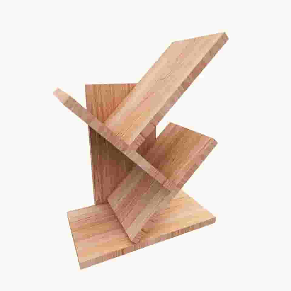 Livreiro Estante Arvore Suporte Organizador Livros Casa Escritorio Quarto Sala MDP Carvalho