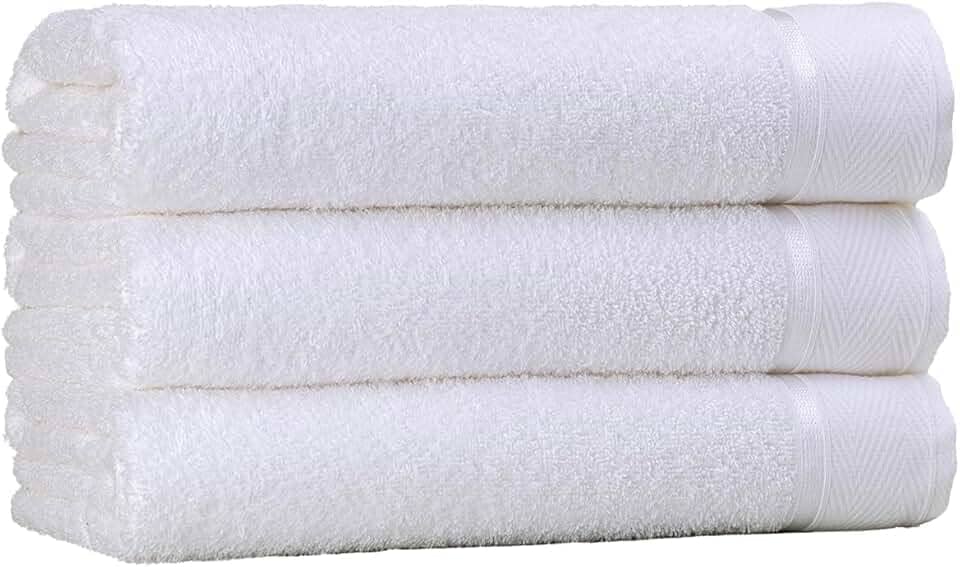 Kit 3 Toalhas Banhao Gigante Glamour 500g - Super Macia (Branca)