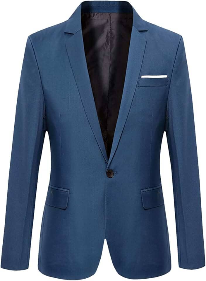 Jaquetas De Terno Masculino Slim Fit Blazer Blazer Business Casual One Button Blazers De Manga