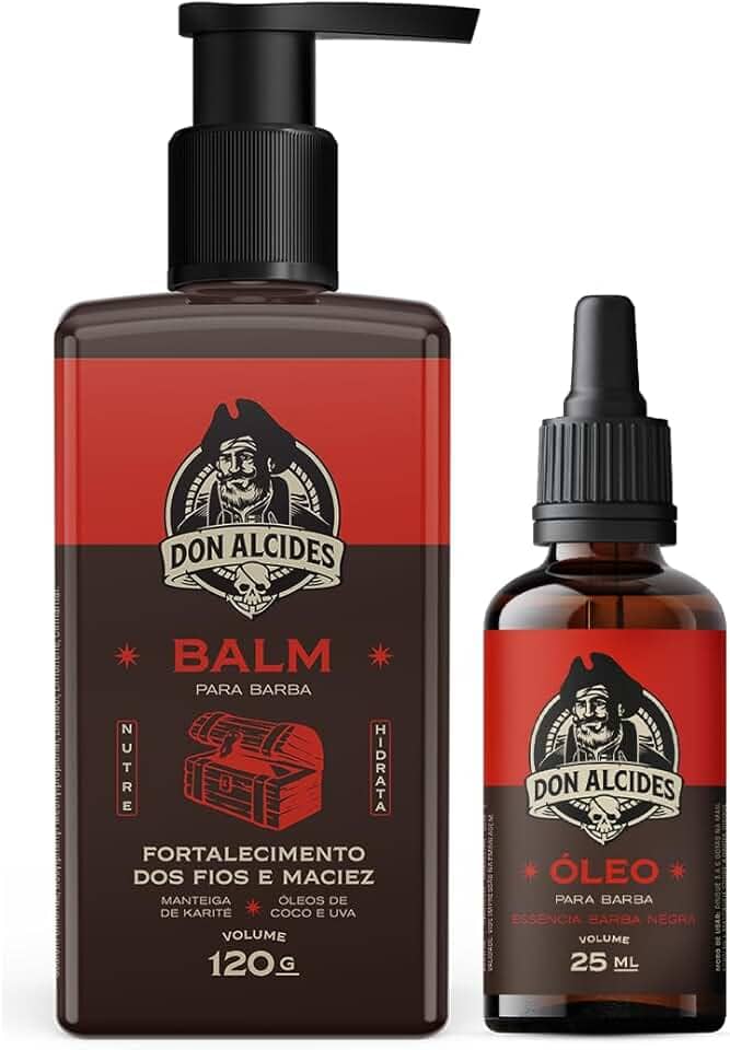 Kit 1x Balm 120ml E 1x Óleo 25ml Barba Negra Don Alcides